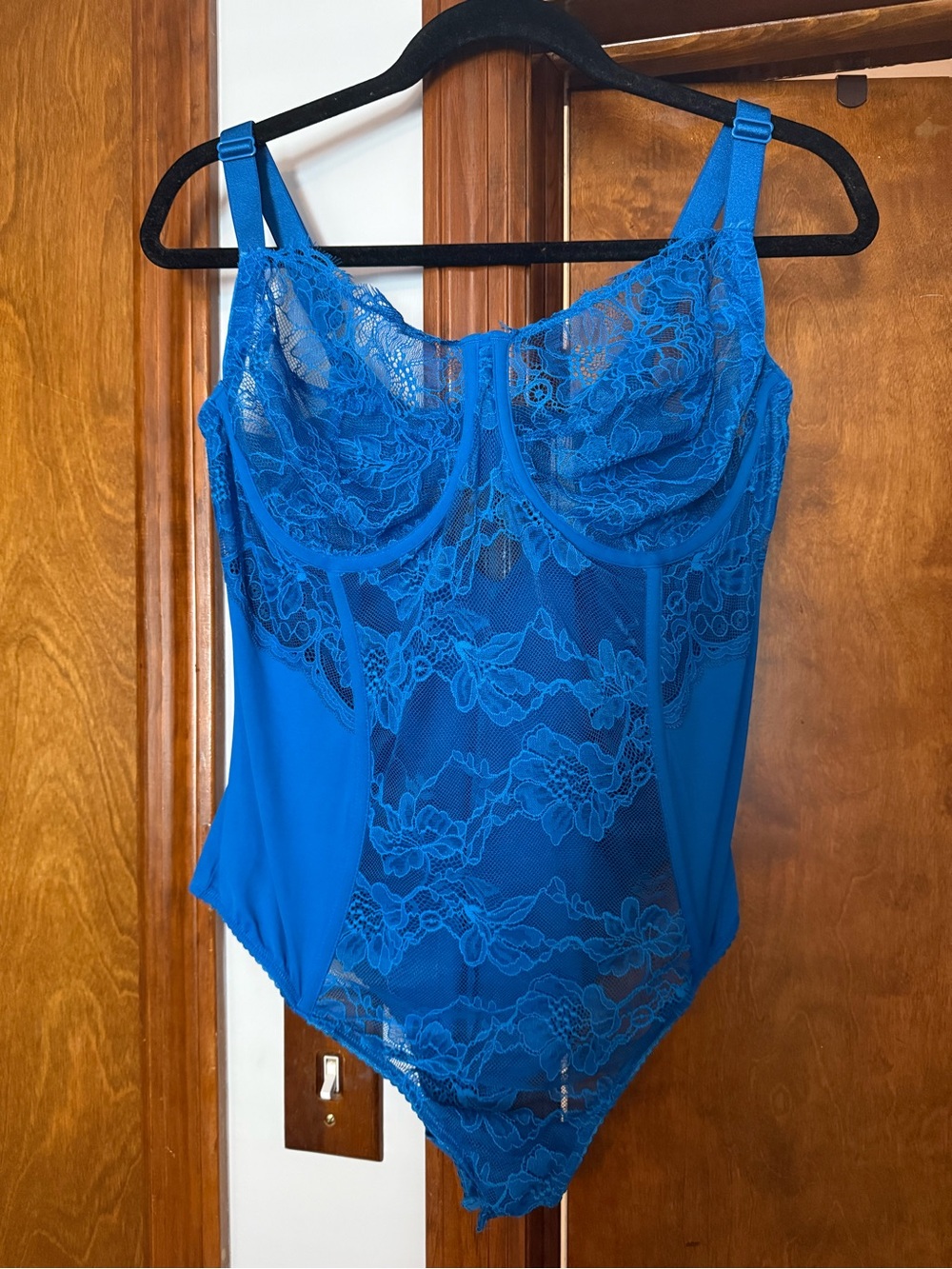 Victoria's Secret Electric Blue Lace Bodysuit